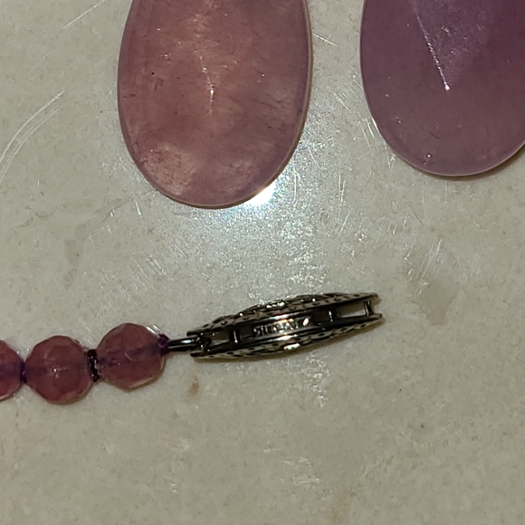Quartz Amethyst Sterling Silver Necklace - Picture 11 of 11